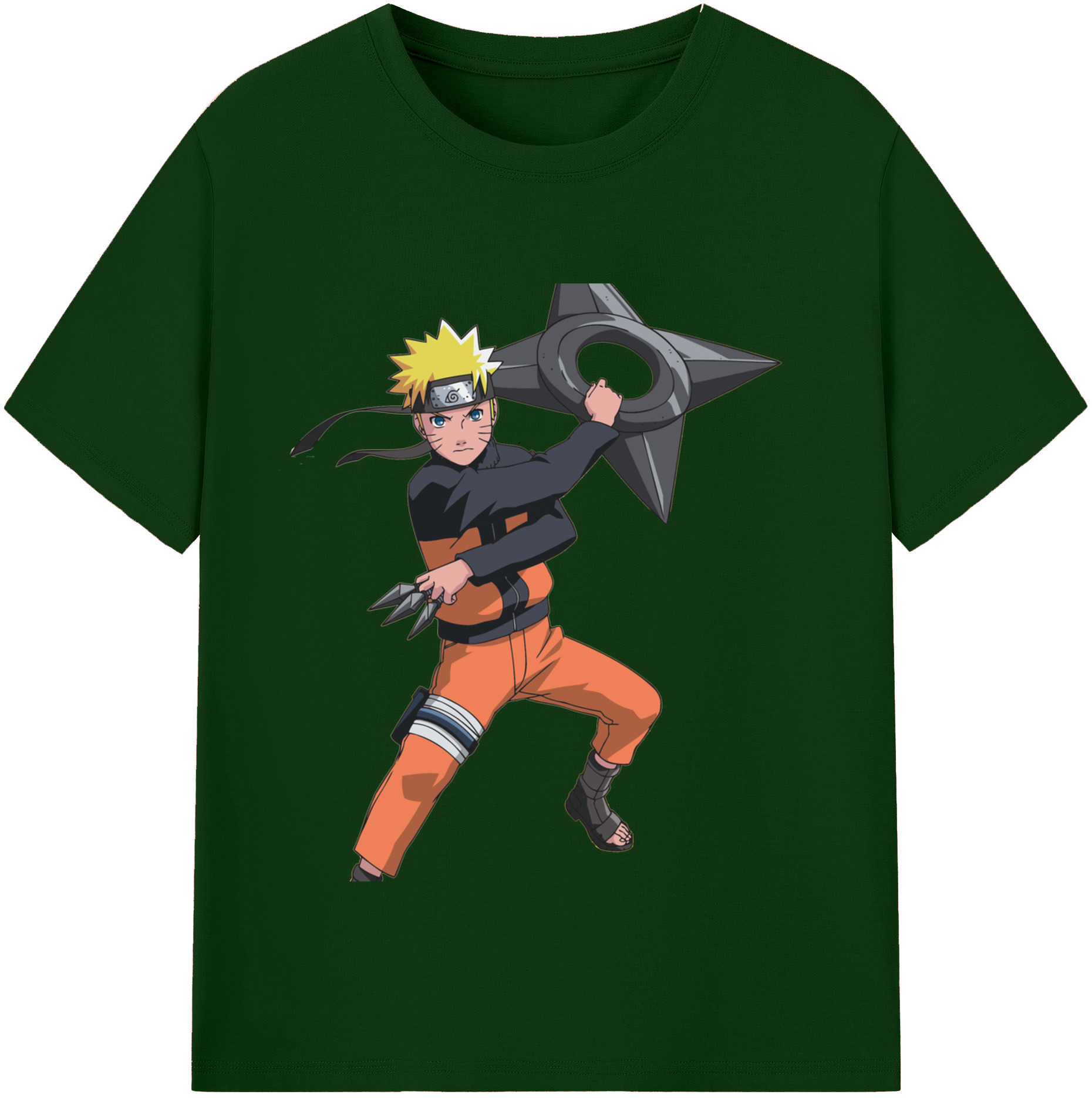 （画像用） NARUTO -ナルト- うずまき ナルト Uzumaki Naruto 綿100％半袖Tシャツ（フロントプリント）